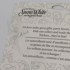 Vintage Hallmark Disney Snow White Stickers 4 Sheets 7 Dwarfs Hallmark Open