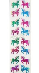 JILLSON & ROBERTS HAMBLY STICKERS PRISMATIC GLITTER MULTICOLOR MINI UNICORNS