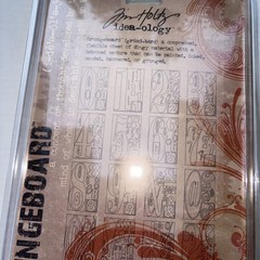 Tim Holtz Grunge Board Variety Pack Alphabet Harlequin Stripes Lot Of 4