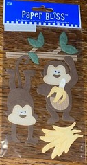 Paper Bliss Monkeying Around Monkey Banana Zoo Jungle Animal Google Eyes Tree 3D