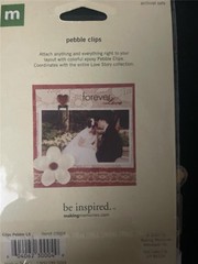 NEW Making Memories PEBBLE CLIPS 8 LOVE STORY HEARTS free USA ship