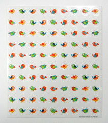 Mini Boho Birds Round Stickers Carson Dellosa