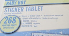 Deja Views Stickers Tablet – BABY BOY – 268pcs Letters, Quotes, Word Tiles