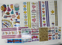 NRN Designs Sticker Sheets Lot of 14 Vintage Travel Cheer Family Birthday Girls