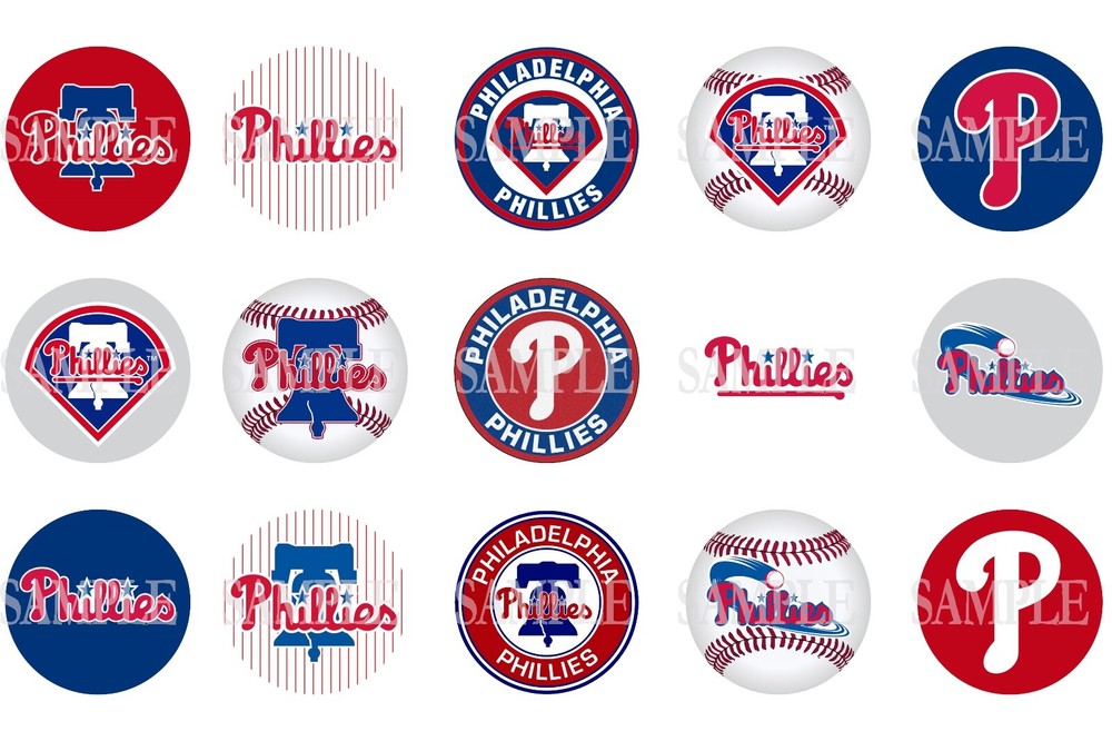 15 Pre-Cut Philadelphia Phillies 1 Inch Bottle Cap Images
