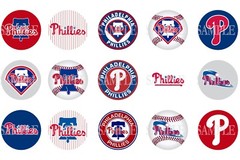 15 Pre-Cut Philadelphia Phillies 1 Inch Bottle Cap Images