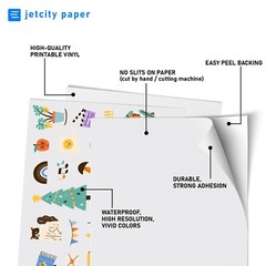 Glossy Vinyl Sticker/Label Paper for Inkjet & Laser Printers – 15 Glossy 8.5×11