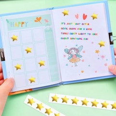 Gold Star Stickers 1 Inch, 500 Pcs, Metallic Foil Reward Labels for Kids