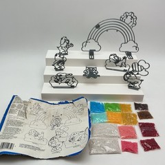 Vintage 1983 Care Bears Makit & Bakit Suncatchers Stained Glass Kit Set