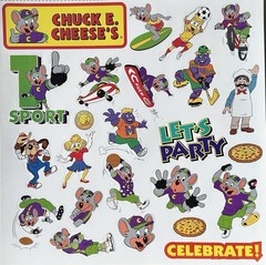 Chuck E Cheese Scrapbooking 12×12 Paper & Punch Outs