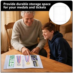 20PCS Award Ribbon Organizer for 4.2×12.2inch Ribbons Clear Plastic Photo Car…