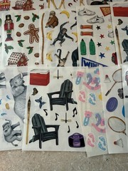 Lot of 24 Strips & Sheets of Creative Memories Scrapbook Stickers, Some Vintage