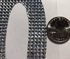 GIANT SILVER RHINESTONE LETTER “O” Stickers(1pc)JoAnn’s•Name•Initial •Label•Last