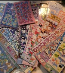 korean sticker sheets 3 + Extra Stickers**