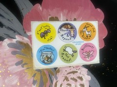 Vintage SmileMakers Positive Reinforcement Mini Dots Animals Sticker Mod 2x4inch