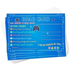 50PCS Game Brag Card, Students, Teacher Notes Home, Recognition Award Cards