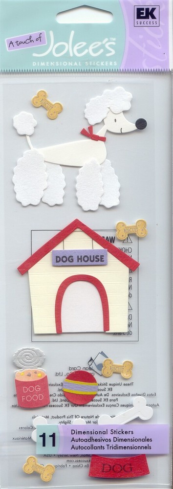 Vintage Touch of Jolee’s Poodle DOG House Theme Stickers XXXXX FAST FREE ship!