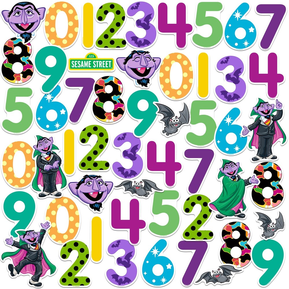 GRAPHICS and MORE Sesame Street Count Von Count 50ct Stickers