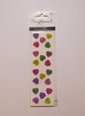 Mrs. Grossman’s Stickers Lot 2 Strips New Package ~Sparkle Pastel Candy Hearts~