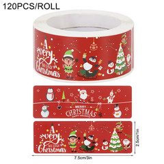 Merry Christmas Theme Stickers Seal Labels For DIY Gift Packaging Holiday Decor