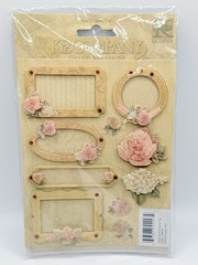 K&Co Isabella Frames & Tags Stickers Scrapbook Adhesions Floral