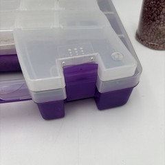 Lot of Crafting Supplies beads jewelry making bobbins glitter paint trays