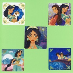 10 Disney Princess Jasmine Large Stickers – Party Favors – Rewards – Aladdin