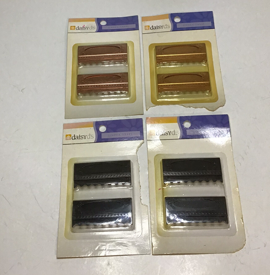 Daisy Ds Index Tabs Black Copper 2 1/4 Inch By 1 Inch Set Of 4 Packs Unopened