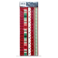 Christmas Holiday Borders Metallic Non-Adhesive Chipboard 12″ Embellishments