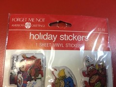 Sherman On The Mount Vintage Puffy Stickers 1984 Vinyl AGC Forget Me Not Holiday