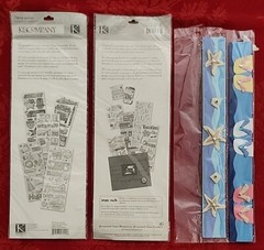 K&COMPANY Under The Sea & Happy Trails Adhesive Chipboard & 12″ Borders NEW