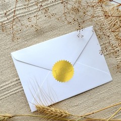 Shiny Gold Starburst Seal Stickers – 500 Blank 2″ Sun Shape Embossing Labels