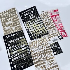 28 Sheets Scrapbooking 7/16 Stickers Alphabet Numbers Letters Paper Studio Lot
