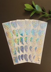 30 HEART STICKERS/HOLOGRAPHIC HEART STICKERS/SPARKLE HEART STICKERS