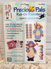 Precious Pals Rub-On Transfers «Sweet Pea & Grace” Mary Gould 1997 NOS Sealed