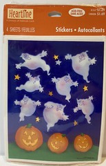 Vintage Halloween Stickers Heartline Hallmark Lot Of 2 Packs 7 Sheets Total NOS