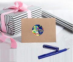 Animal Reading Reward Stickers, 500Pcs Roll 1In Round, 8 Designs
