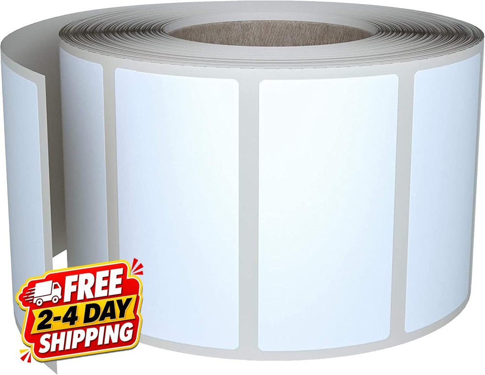 Rectangular White Label Stickers to Write on, Color Coding Sticker Roll, Write