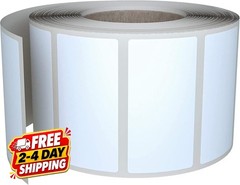 Rectangular White Label Stickers to Write on, Color Coding Sticker Roll, Write