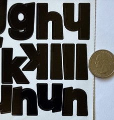 BLACK 1-1/4” ALPHABET Stickers(4 sheet)Making Memories•Letters•Numbers •Words•