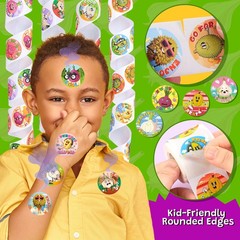 Smelly Scratch and Sniff Stickers for Kids, 3 Rolls, 600 PCS, 24 Designs