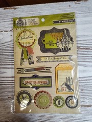 Halloween Lot-Dimensional Stickers, Black Bags and Twine & Jute