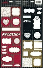 Reminisce Valentine’s Night Specialty Cardstock Stickers 8.5×12″ Sheet-Foil Tags