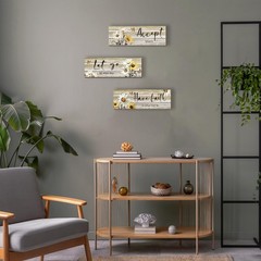 ZINYAZHE 3 Pcs Farmhouse Bathroom Wall Art – Daisy Floral Flowers and Butterf…