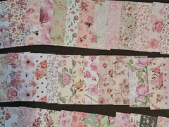 100 PC Scrapbooking JJ Books Of Watercolor Material Paper Pack Pink 5 1/2 X 33/4