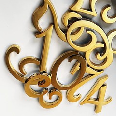Versatile 3 Inch Gold Address Number Stickers – Elegant Design for Home/Office