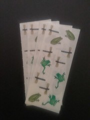 Creative Memories ~ Lot of Four Studio Stickers ~ 2″ x 5″ ~ Frogs + Dragonflies