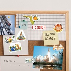 Retro Florida State Travel Stickers (31 Pieces) – Watercolor, USA-Themed, Wat…