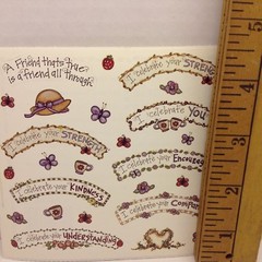 Celebrate Friendship Strength Kindness Encouragement SCRAPBOOK Corners Stickers