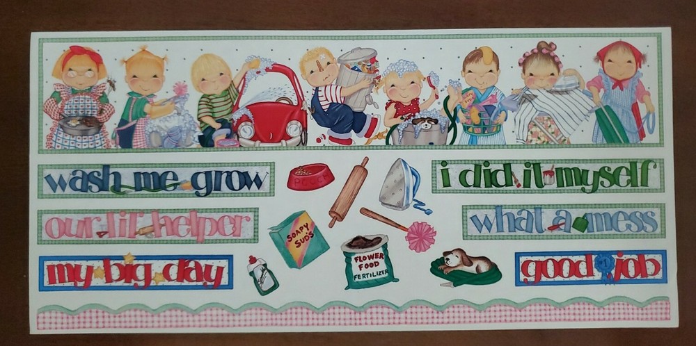 Tie Me to The Moon The Dimple Street Gang CHORES sticker sheet